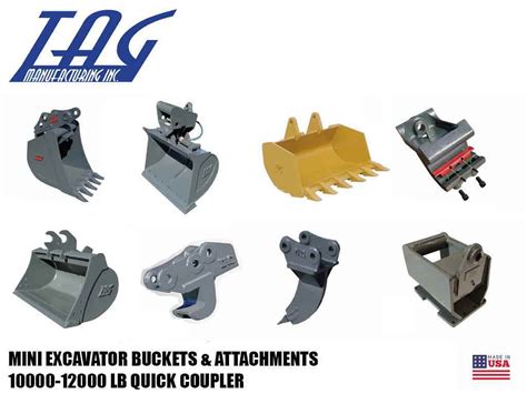 tag bucket for mini excavator|quick attach mini excavator buckets.